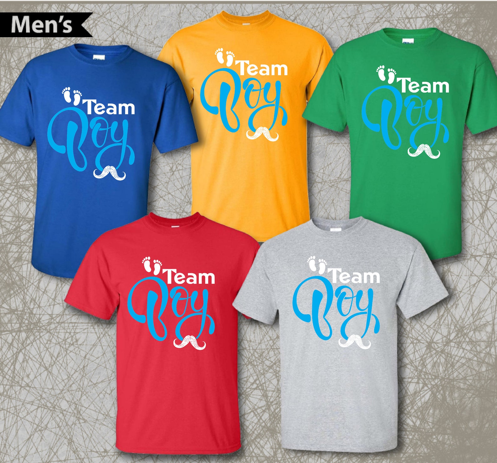 Team Boy Round Neck Short Sleeve T Shirt Baby Shower Party Etsy