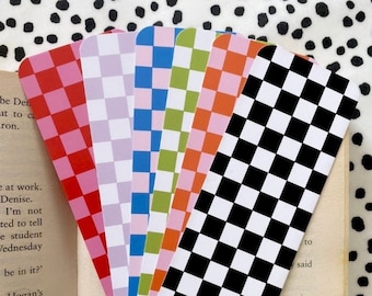 Checkered Tassel Bookmark