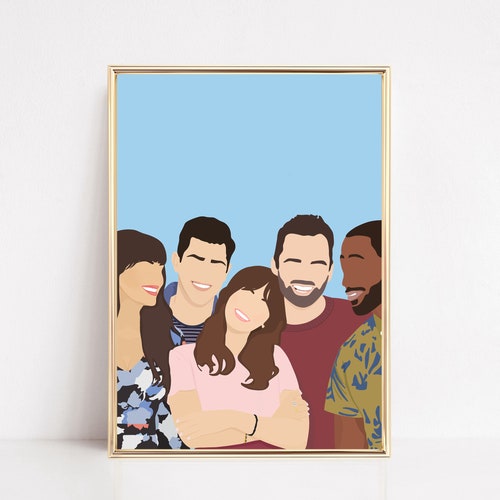 New Girl TV Show Art Print Zooey Deschanel Etsy