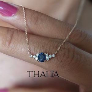 Sapphire cluster hotsell necklace