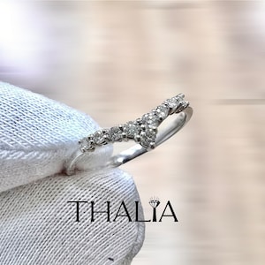 Diamant Ehering, 14K Diamant Gold Ehering, passende Gelbgold Ehering, Solid Gold stapelbar, Diamant Ring, Solid Gold Ring, täglich