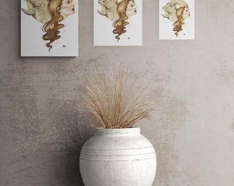 Impression giclée d'art mouton à grandes cornes, esprit animal