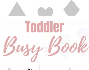 Printable Toddler Busy Book, Learning Activities (PDF Pattern)