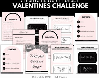 7 Night Valentine's Day Challenge – Romantic Experience Gift (Digital Download)
