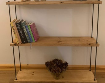 Rustic industrial bookshelf