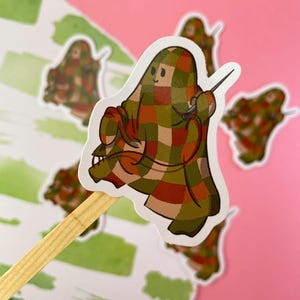 Patchwork Blanket Ghost Sticker