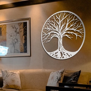 Details about   Metal Wall Art Hanging Home Decor Tree of Life 2 Colors 