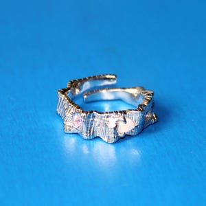 Futuristic Sterling Silver Ring M996