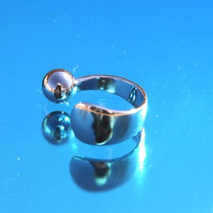 Futuristic Sterling Silver Ring F933