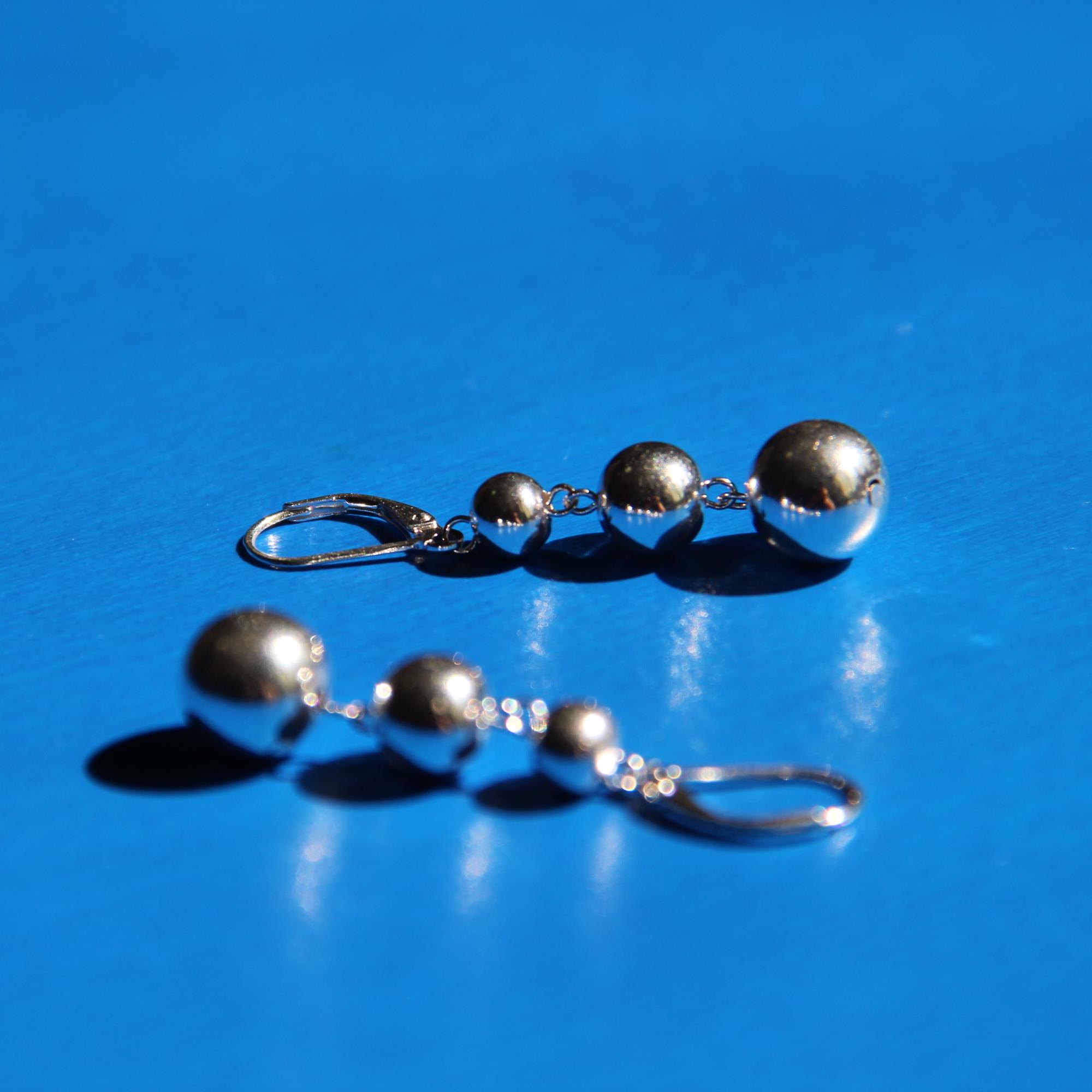 Geometrical Minimalist Silhouette Earrings in Sterling Silver