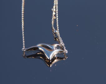 Futuristic Organic Silver Necklace NLS983