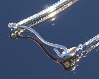 Futuristic Organic Silver Necklace NLS981