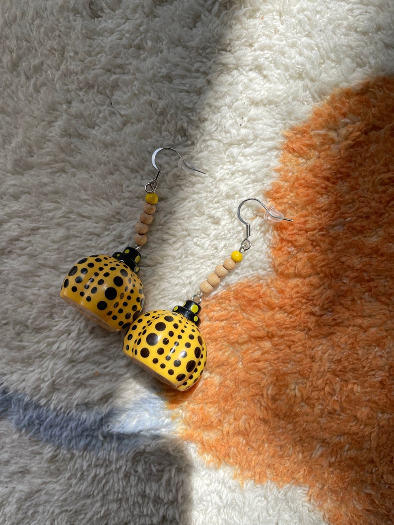 Very Limited Yayoi Kusama Pumpkin OG Handmade Beads Earrings Etsy