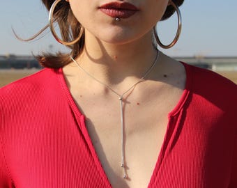 Futuristic Silver Necklace NLS988