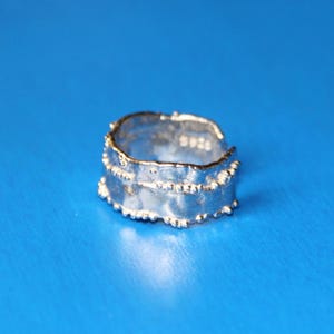 Futuristic Sterling Silver Ring S981