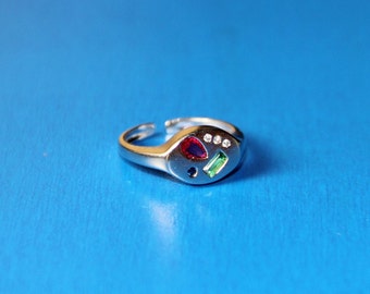 Futuristischer Ring aus Sterling Silber G993