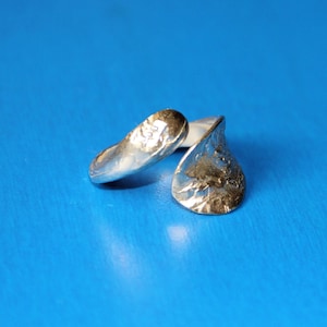 Futuristic Organic Formed Sterling Silver Ring A972