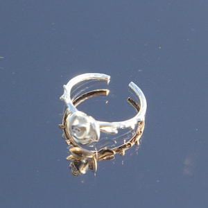 Organic Forms Thorns and roses  Sterling Silver Ring B994