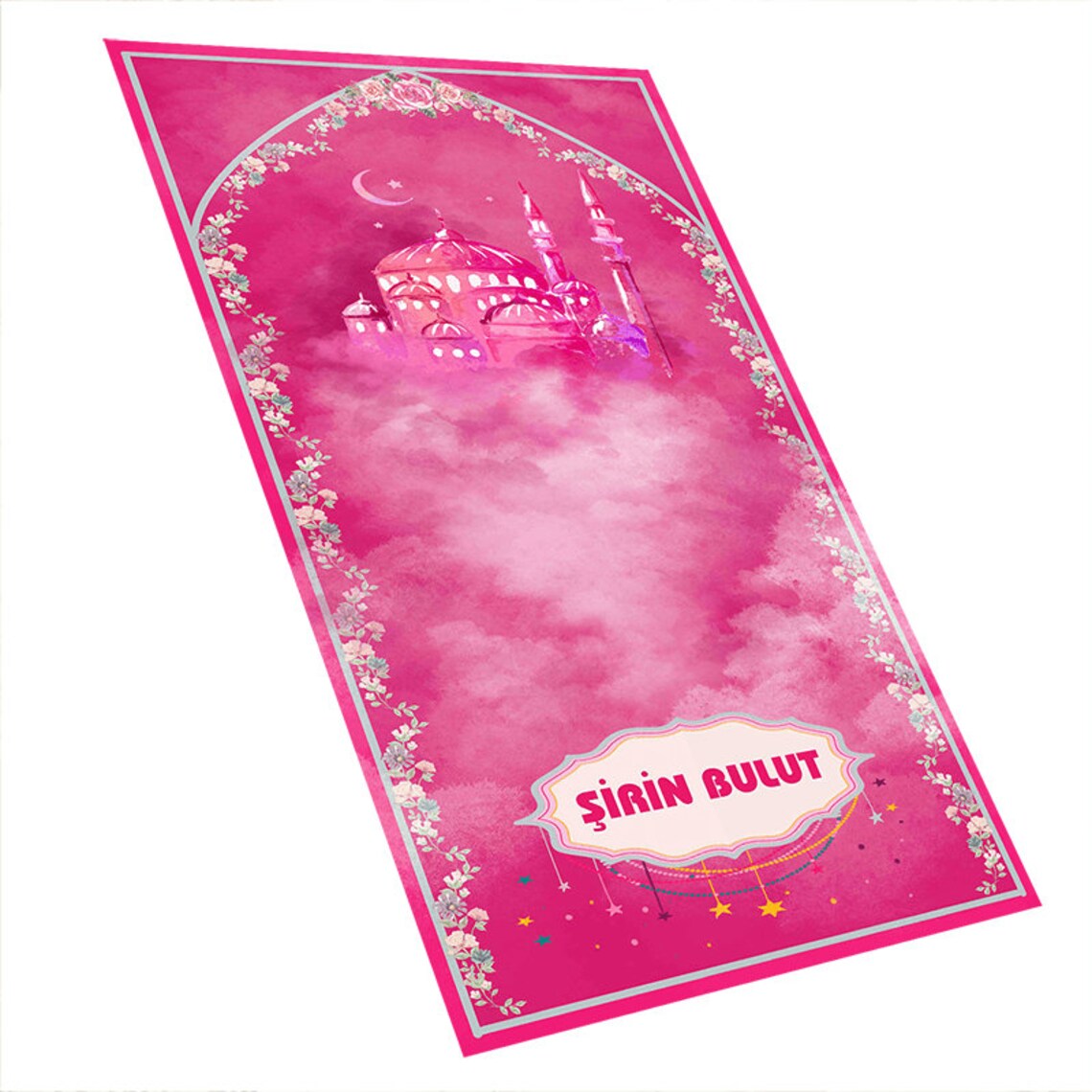 Pink Prayer Rug Kids Prayer Rug Personalized Prayer Mat Etsy