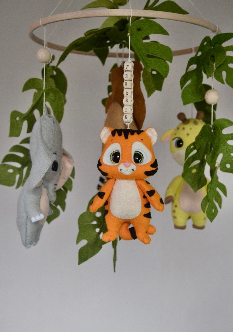 Safari Baby Mobile Baby Cot Mobile Zebra Giraffe Elephant Etsy
