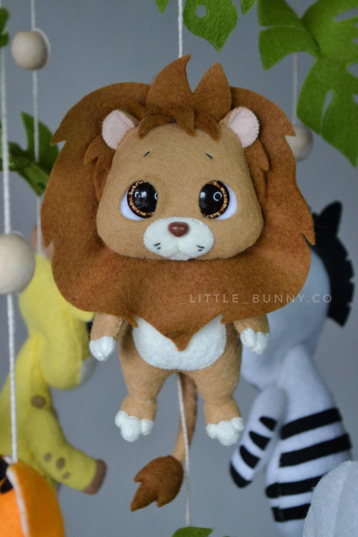 Safari Baby Mobile Baby Cot Mobile Zebra Giraffe Elephant Etsy