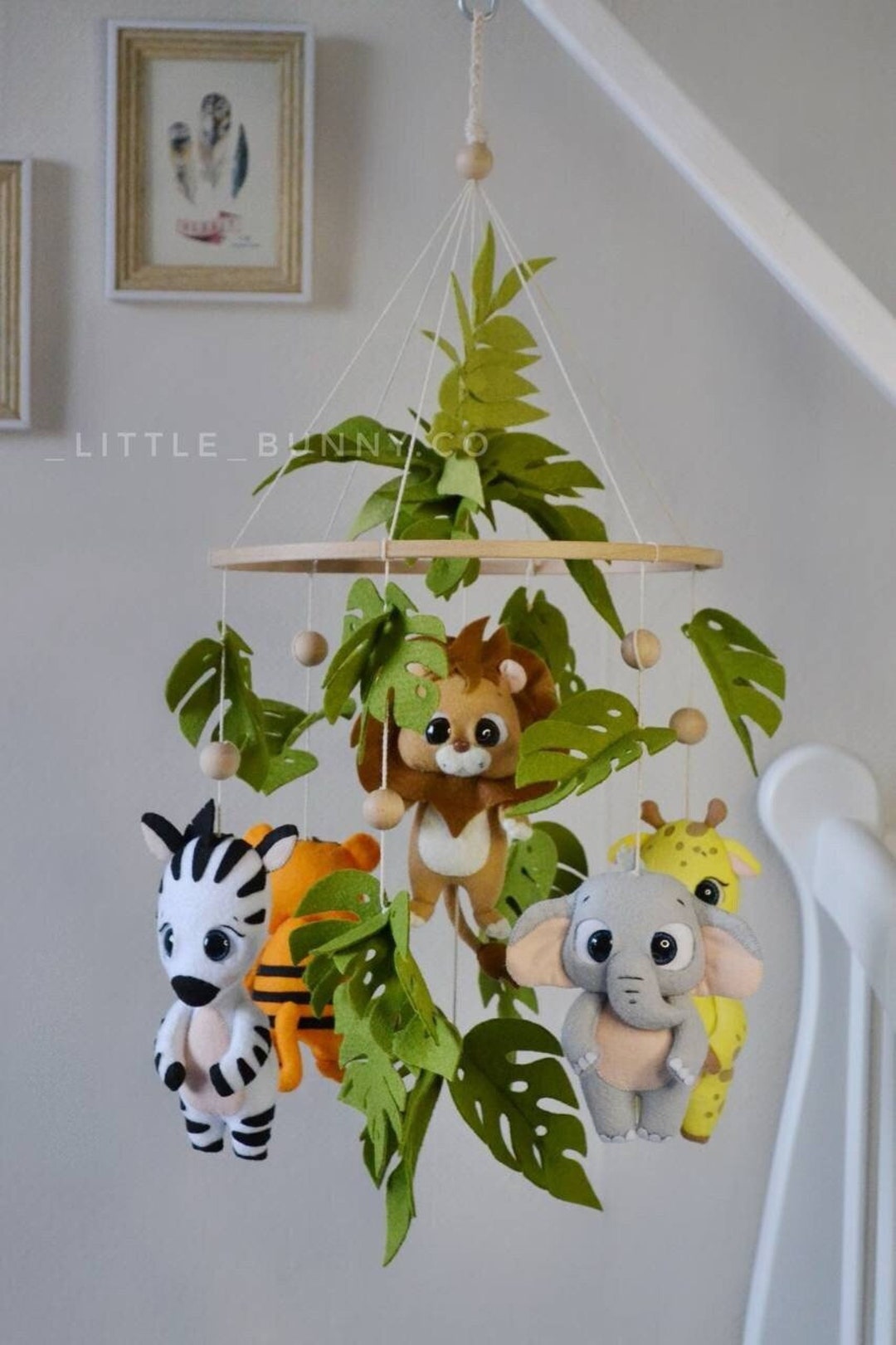 Safari Baby Mobile Baby Cot Mobile Zebra Giraffe Elephant Etsy