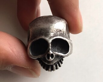 925 sterling silver Skull ring, skull jewelry, sterling silver ring, avant-garde jewelry, silver skull ring