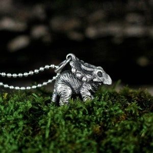 Dinosaur 925 Silver Necklace|Dinosaur Pendant|Dinosaur Jewelry|Triceratops Pendant|Triceratops|Ingenuity