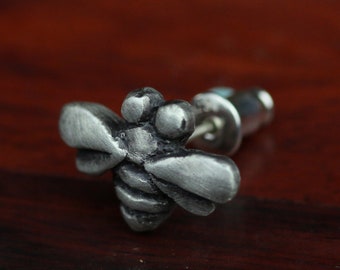 Bee sterling silver earrings