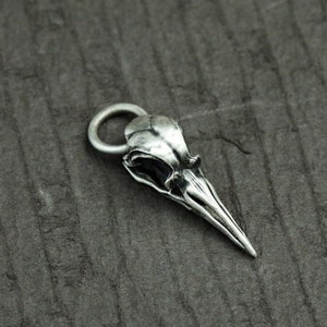 Bird Skull 925 Silver Pendant Necklace, Animal Skull Silver Pendant, Gothic Skull Silver Necklace - Handmade