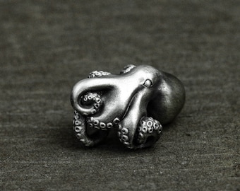 925 sterling silver men's octopus pendant necklace, octopus silver men's jewelry, marine animal necklace, animal pendant, Christmas gift