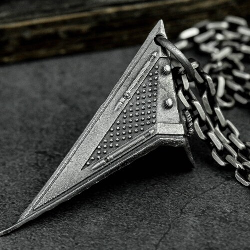 Silent Hill Triangle Head Sterling Silver Pendant Pyramid Etsy
