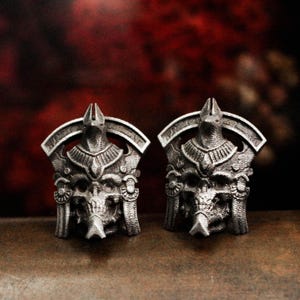 Condor earrings on helmets, steampunk earrings, knight earrings, motorcycle gang earrings gifts, sterling silver helmet earrings