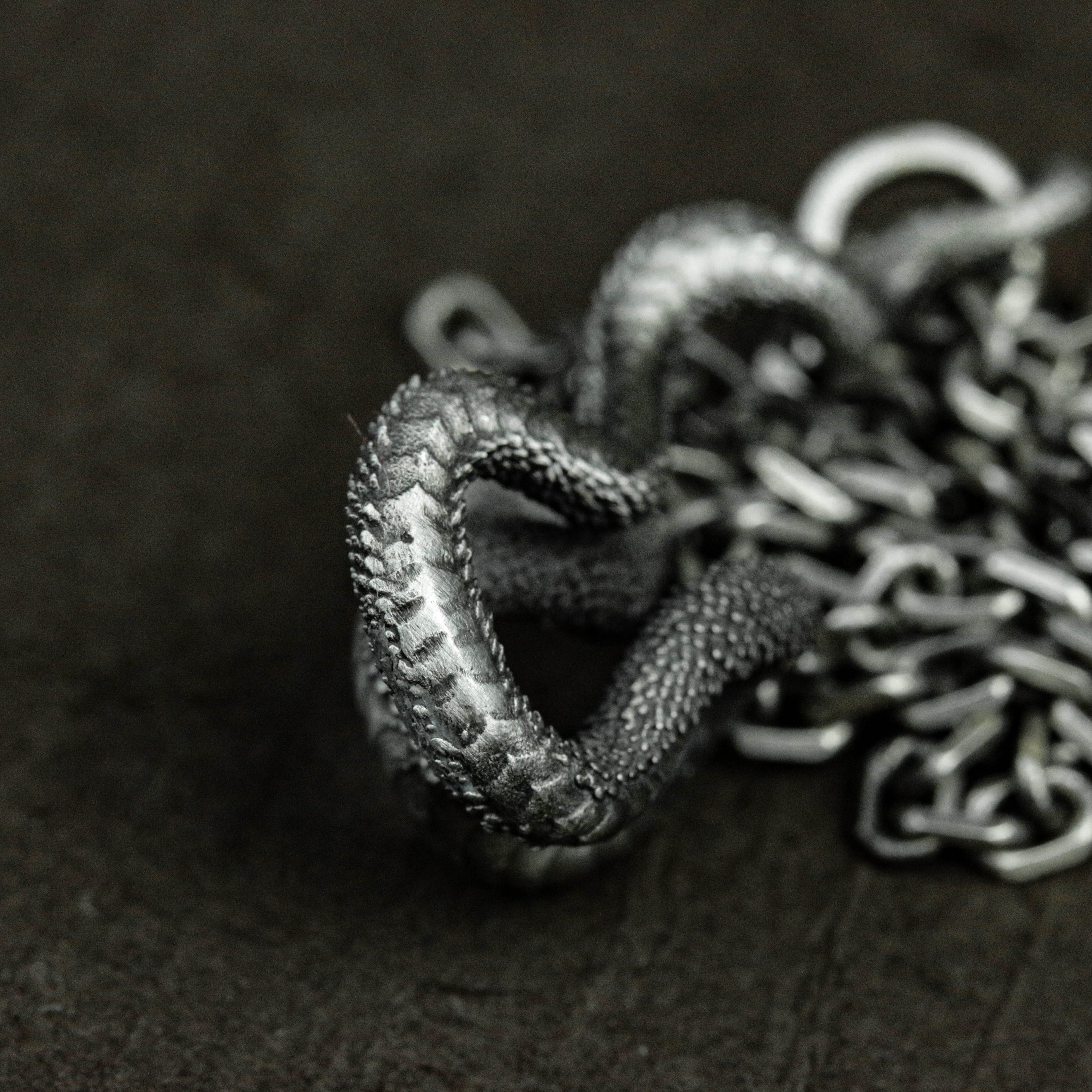 Ciondolo Serpente In Argento Sterling 925 - Vintage, Per Uomo E Donna, Misura 56x30 Mm