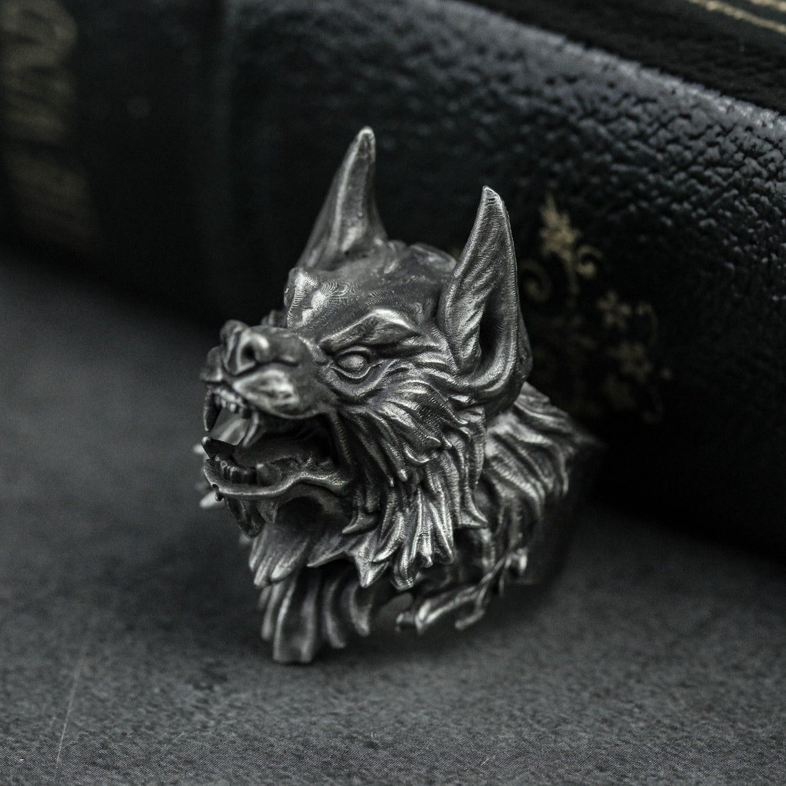 Werewolf Ring Totem Werewolf Ringanimal Jewelry Wolf Etsy