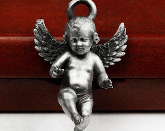 Winged Cupid Necklace: Ancient Roman Mythology Pendant, Love Symbol