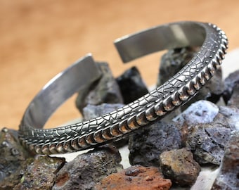 Snake bone silver bracelet | snake scale bracelet | snake jewelry | snake bone jewelry | snake couple jewelry | men&#39;s bracelet snake pattern