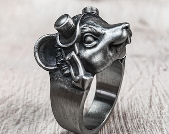 Rat King Ring. Rat Skull. Made to Order - Etsy