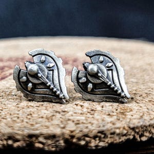 Mecha earrings-space earrings-shield earrings-science fiction-unlimited imagination-street gothic style silver jewelry-design