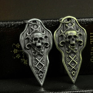 925 Sterling Silber Schädel Anhänger, Memento Mori Halskette, Anatomischer Schädel, Goth Schmuck