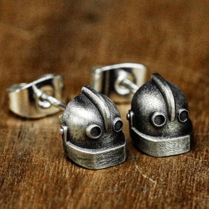 Mask Earrings-Iron Giant Jewelry-Simple\Exquisite\Thick\Sterling Silver\Men\Women\Silver Jewelry