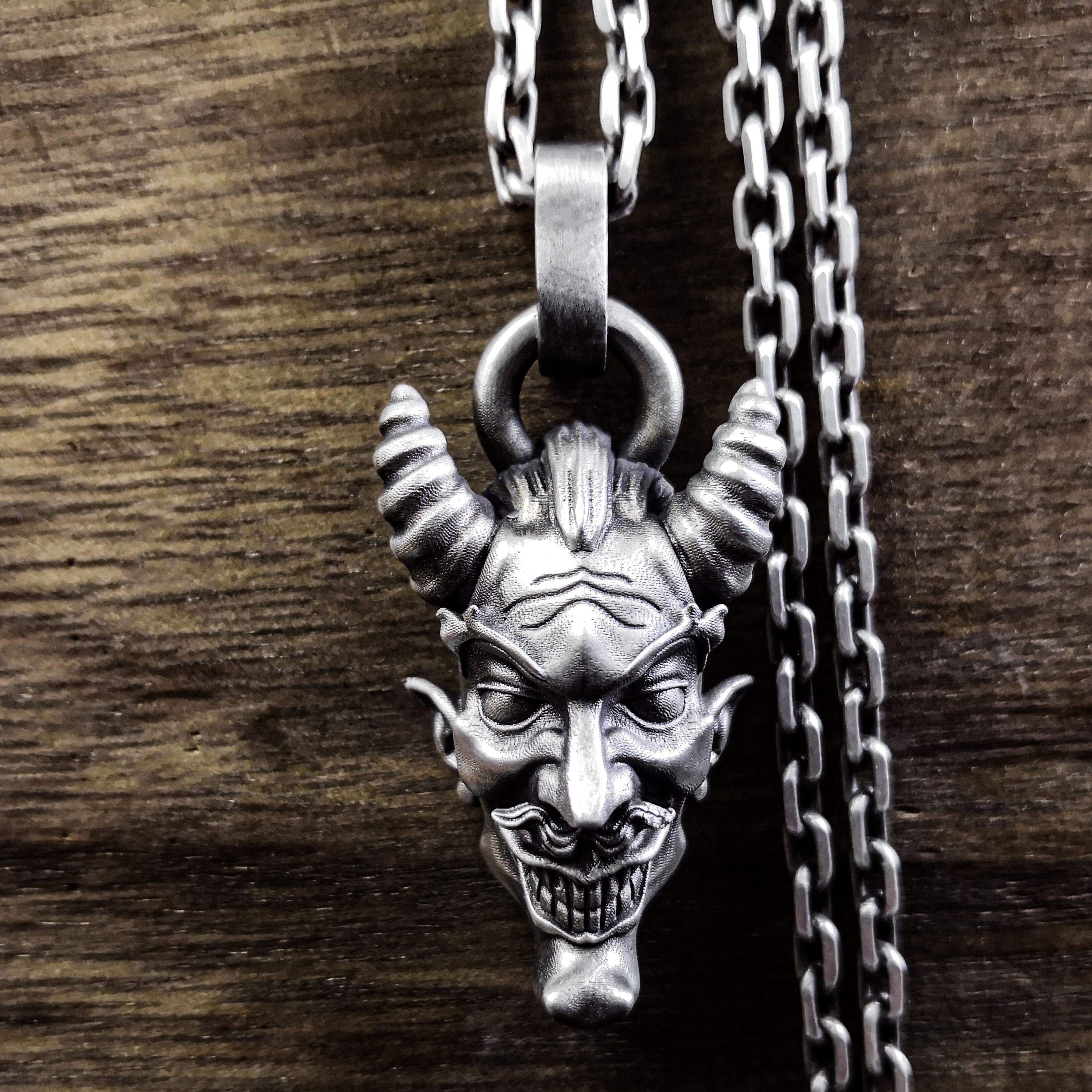 Satan Rogue Pendant, Satanic Mark, Demon Necklace, Demon Pendant
