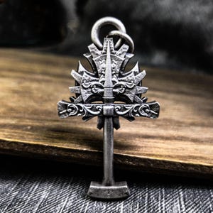 Rare Baroque Cross Pendant Necklace - Generous Cross Necklace Gift - Gift for Him/Her - Baroque Iconic Jewelry - Gothic Revival Necklace,