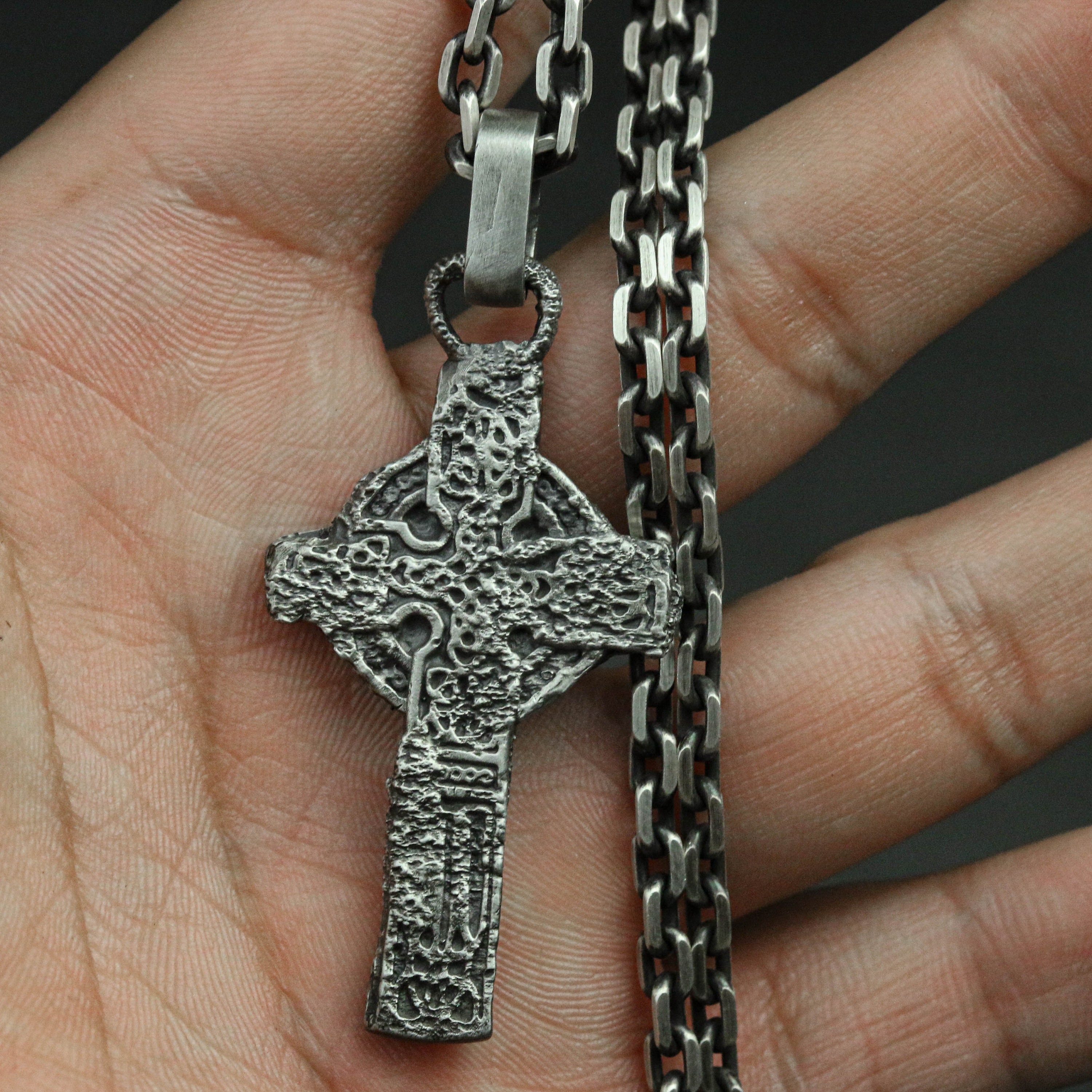 Greek Orthodox Cross 925 Silver Pendant Necklace Greek Etsy