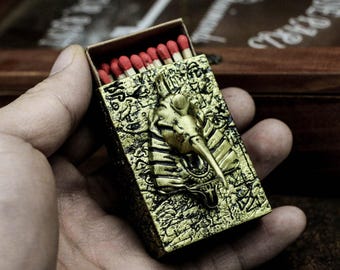 Ägyptische Thoth Streichholzschachtel: Handgemachtes Raucher Geschenk