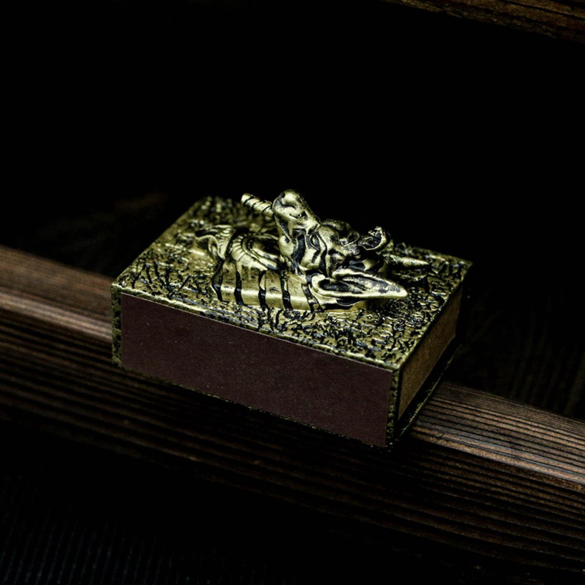 Anubis Matchbox: Egyptian God Amulet, Brass or Sterling Silver - Etsy