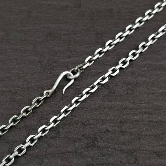 『Hollywood CHAIN BROWN×SILVER』 Box Chain Silver 22” | Shen Yun Collections