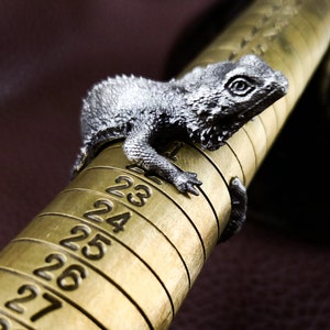 Bartagame 925 Sterling Silber Ring, Chamäleon Silberring, Reptil Schmuck, Herrenring - Handgemacht