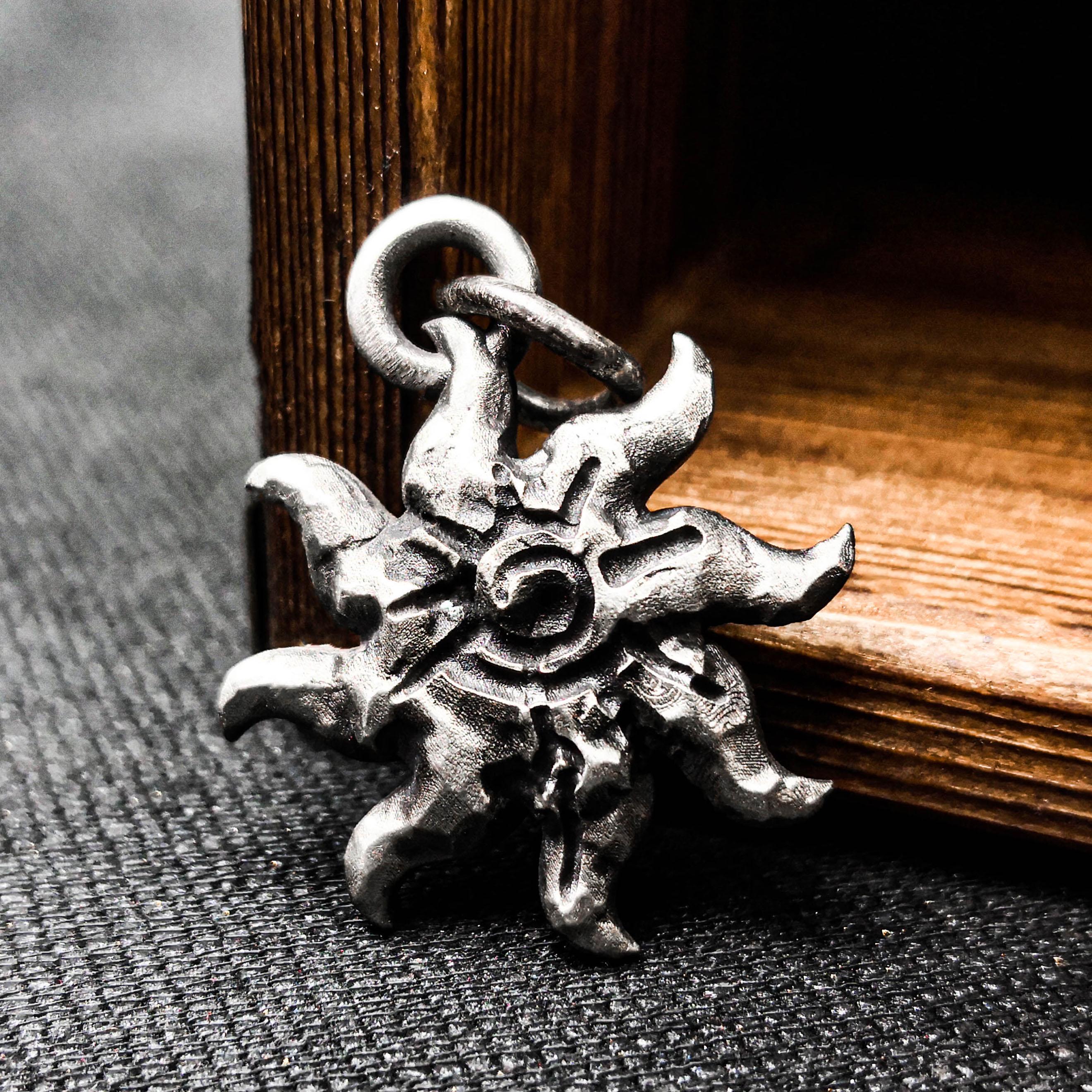 Hand Forged Oxidized Sun Pendant, Sun Rays Necklace, Small Sun Pendant - Sunlight Pendant, Necklace Gift for Him/Her