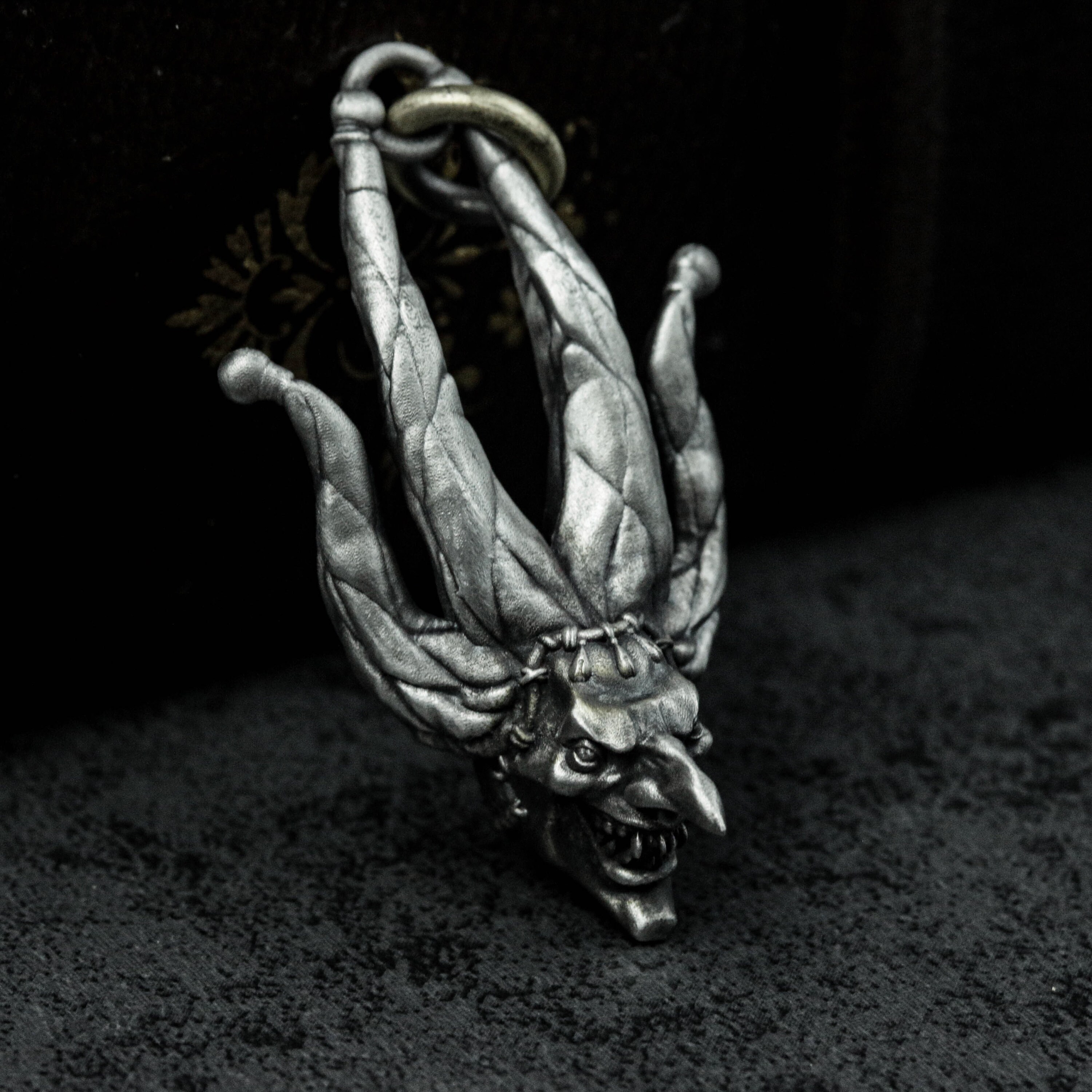 AQUA SILVER Clown Menu スカル 燻し加工リング 19号 925 Silver King Playing Card Pendant: Skull Clown Necklace - Etsy